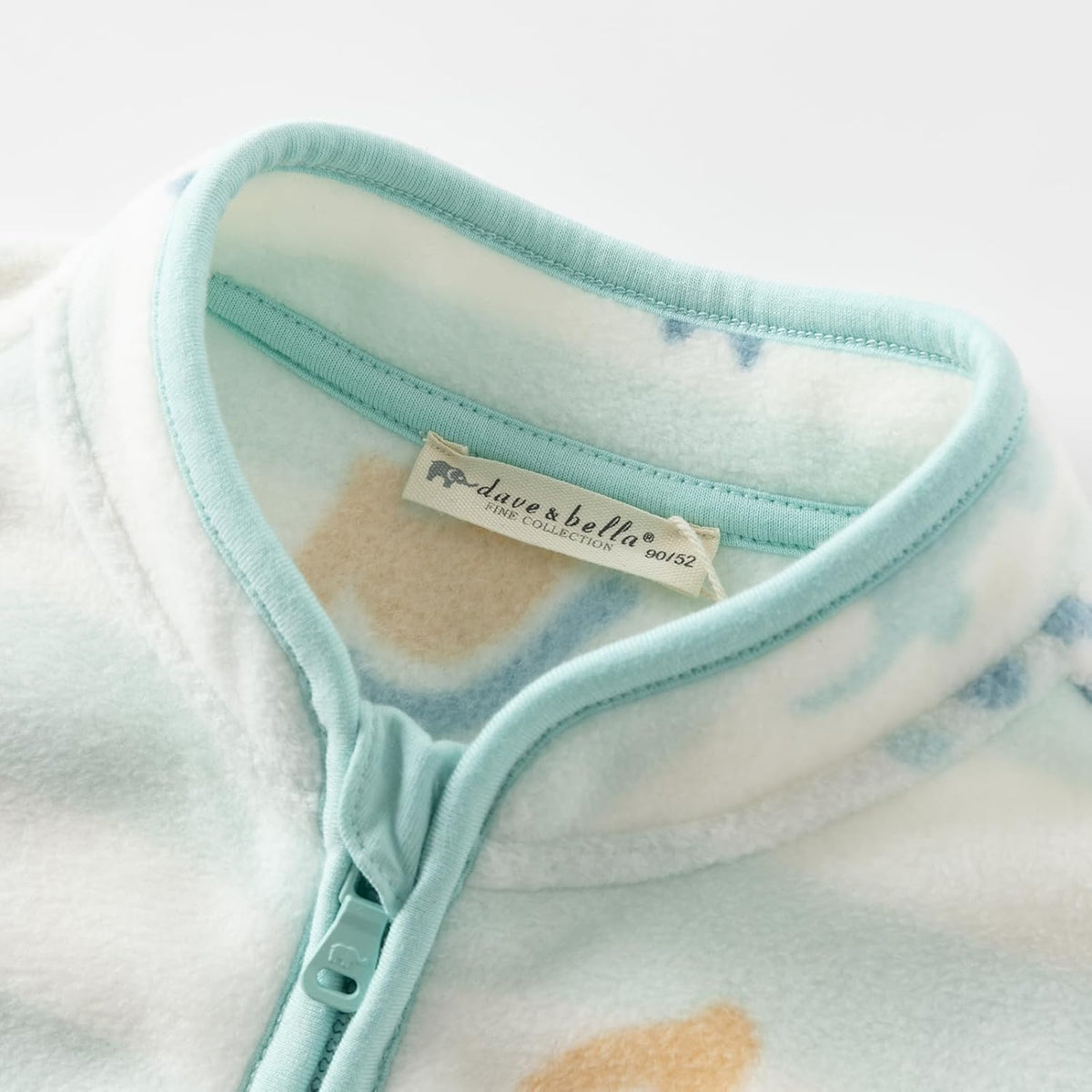DAVE & BELLA Kids Printed Polar Fleece Jacket Toddler Baby Boys Girls Zip Up Long Sleeve Spring