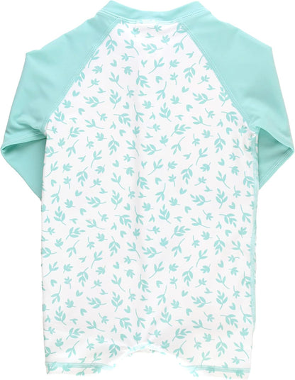 RUGGEDBUTTS Baby/Toddler Boy Swimsuit, One Piece Zipper Rash Guard Sunsuit with UPF 50+ Sun