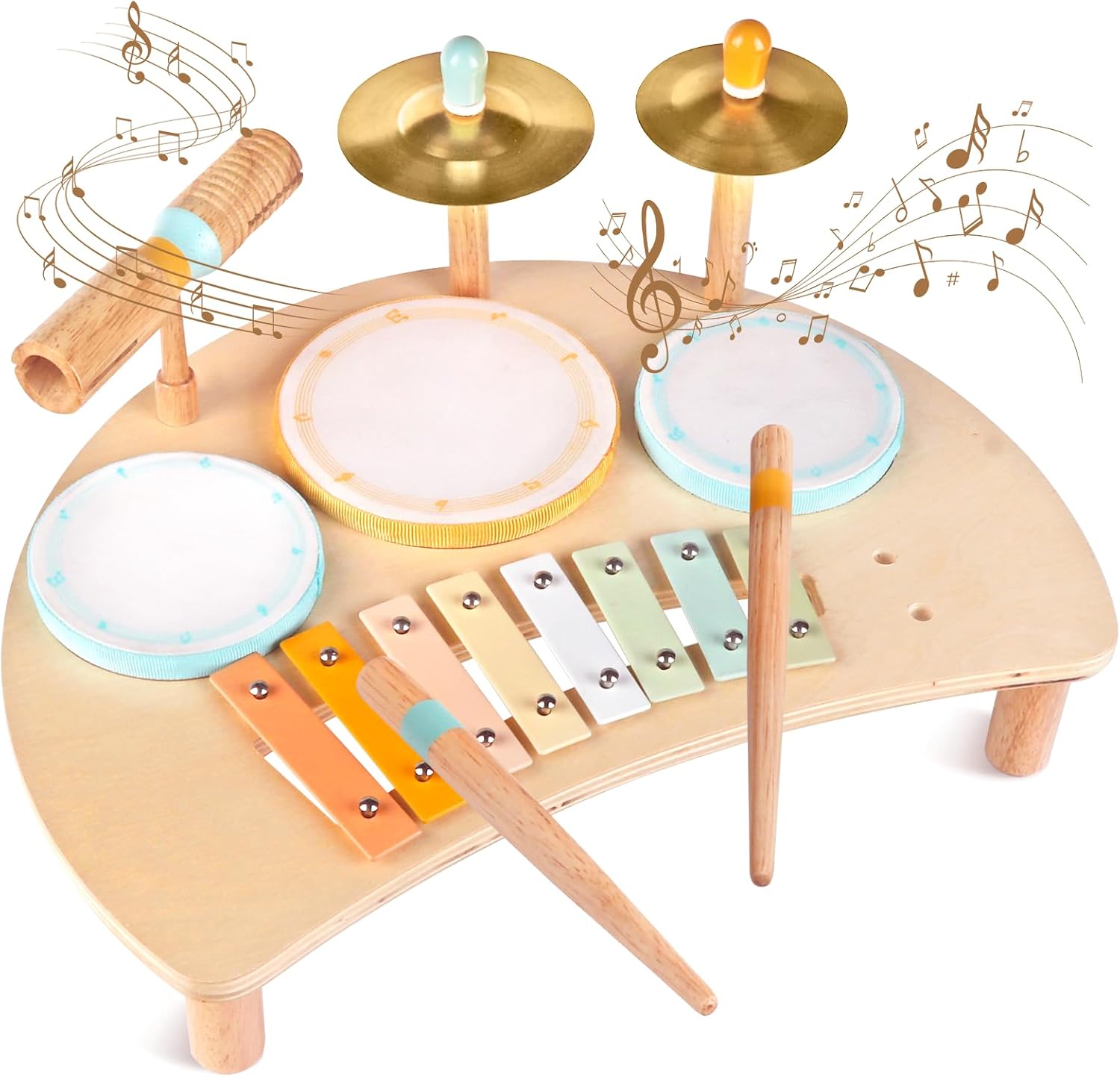 Toddlers Drum Set Toys for 1 Year Old Boy Girls,Baby Drum with Xylophone for Toddlers 1-3,Musical