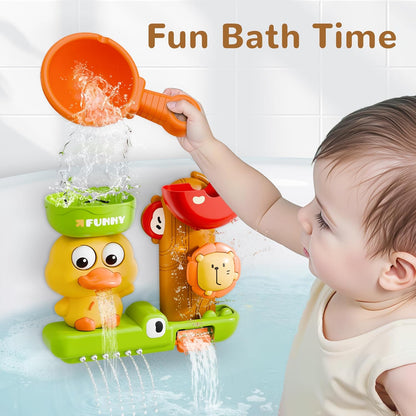 iPlay, iLearn Bath Toys for Toddlers 1-3, Baby Waterfall Bathtub Toy W/ Suction Cup, Kids Bath Tub