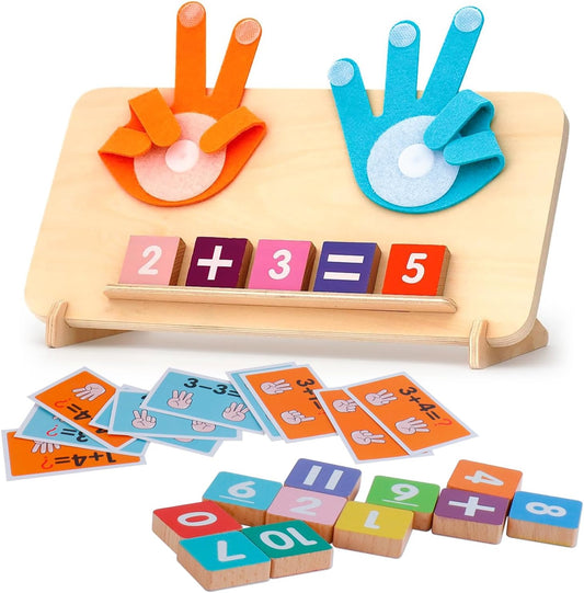 Preschool Learning Toys for Toddlers 3+ Years, Educational Number Counting Blocks for Kids