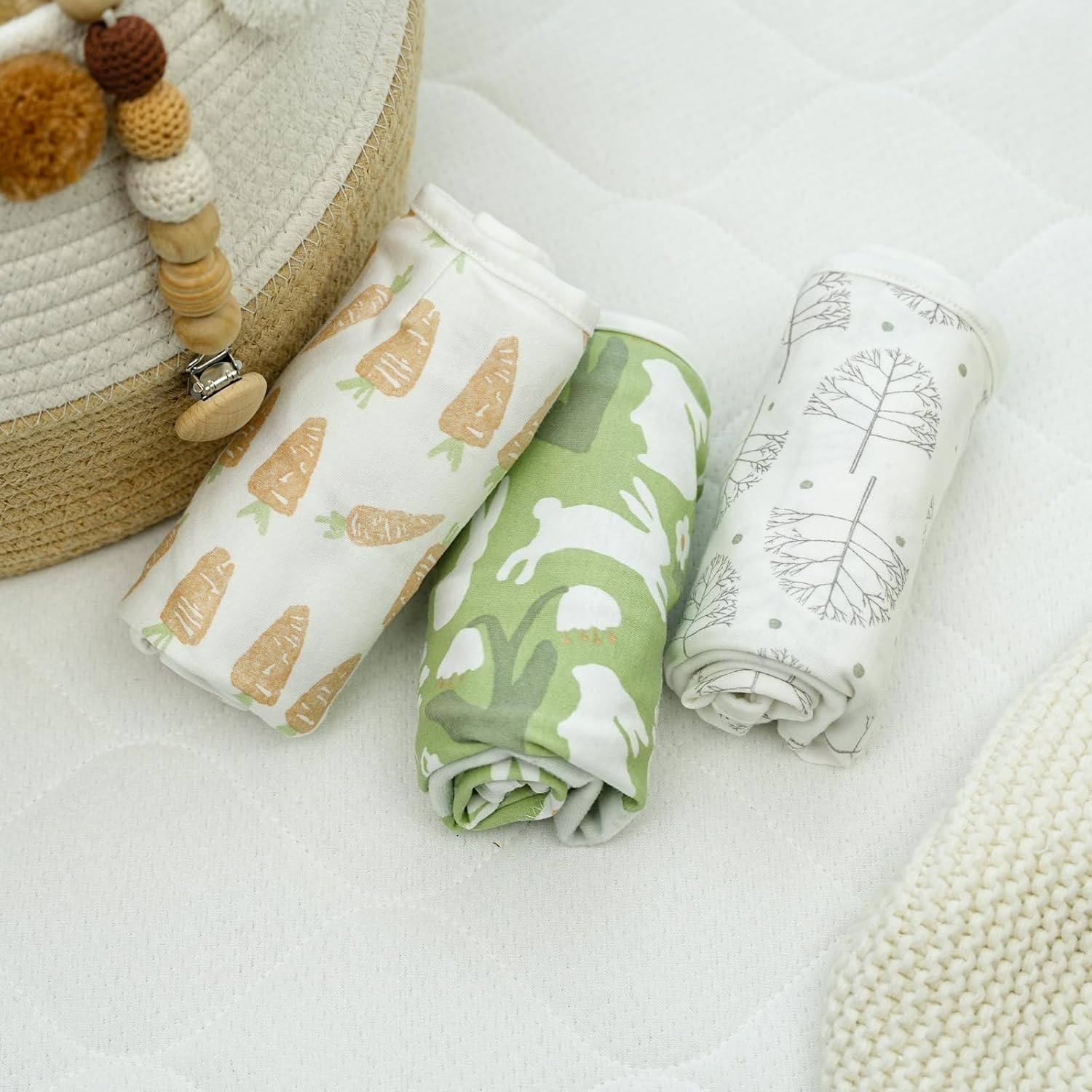 GLLQUEN BABY Swaddle Blanket Sleep Sacks for Newborn - Baby Swaddles 0-3 Months, 3-Pack Newborn