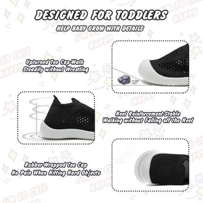 Charrost Toddler Baby Girl Boy First Walking Shoes Checkered Sneakers Sizes 3/4/5/6/7/8T. Soft