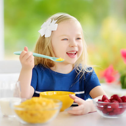 PandaEar 5 Pack Silicone Baby Spoons Self Feeding 4 6 Months, Baby Food Feeding Spoons Utensils