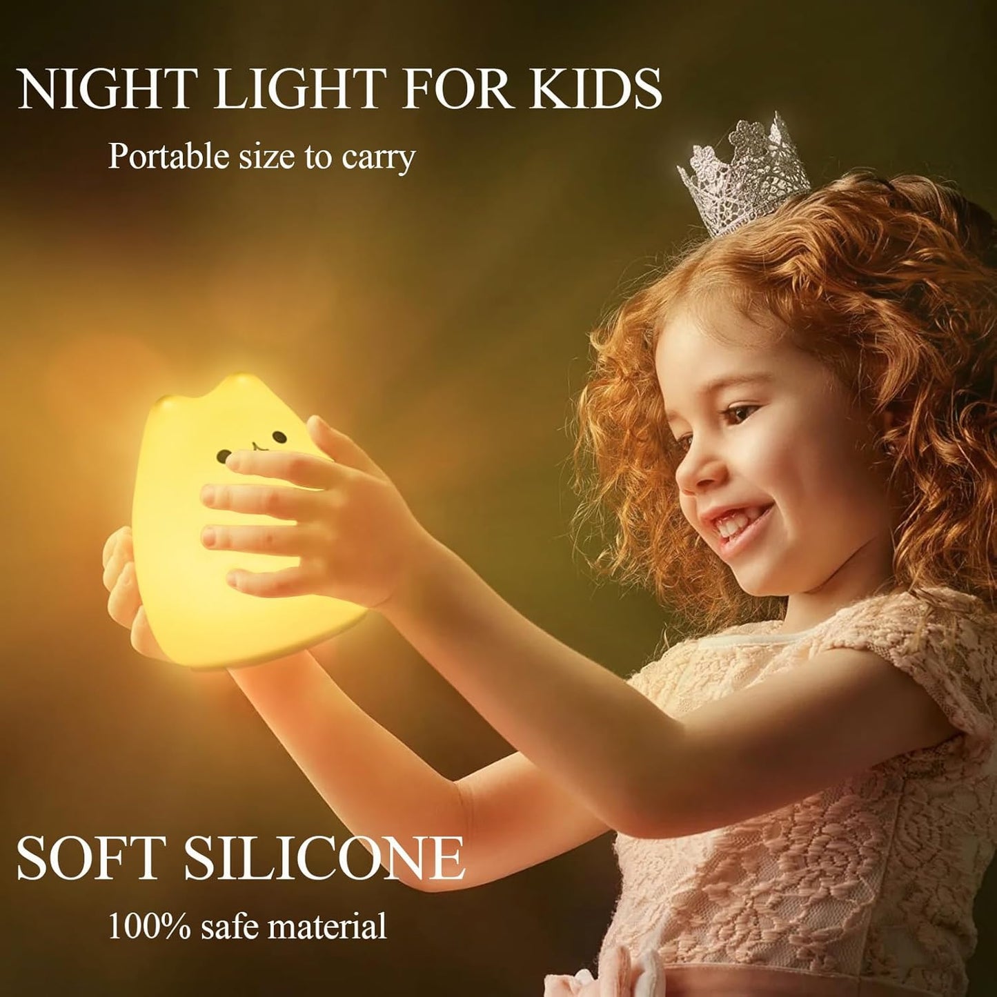 Cute Cat Lamp, Kitty Night Light for Girls Bedroom, Gifts for Women Teen Girls Kids Baby, Kawaii