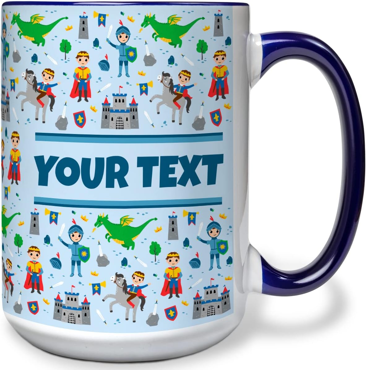 Personalized Mug for Kids - Princes - Custom Name/Text, Ceramic Hot Chocolate/Cocoa/Coffee Cup for