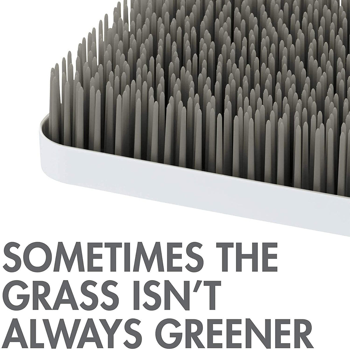 Boon Grass Plastic Drying Rack - Modern Countertop Baby Bottle Organizer - 9.75 x 9.88 x 3.0 inches
