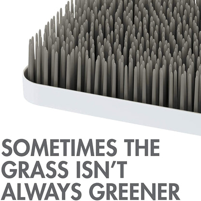 Boon Grass Plastic Drying Rack - Modern Countertop Baby Bottle Organizer - 9.75 x 9.88 x 3.0 inches