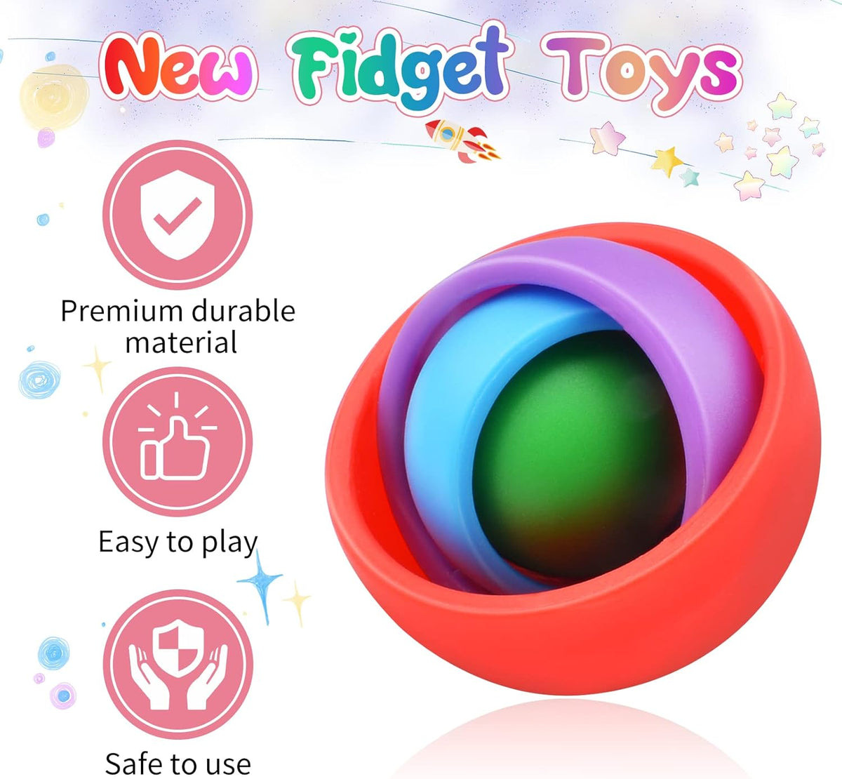 Fidget Toys for Kids, Fidget Stocking Stuffers for Adults, Gifts for Boys Girls Teens Kids