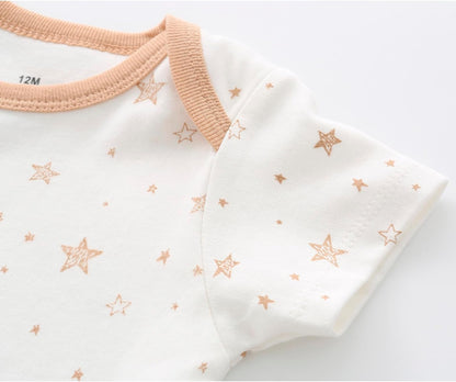 Baby Bodysuit Short Sleeve one-Piece Newborn Baby Clothes for Baby Boy and Girls