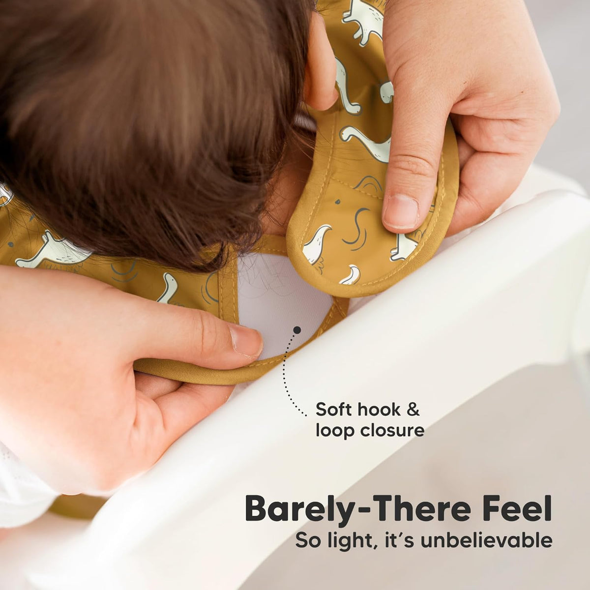 3-Pack Waterproof Baby Bibs for Eating - Lightweight Toddler Feeding Bibs with Large Food Catcher