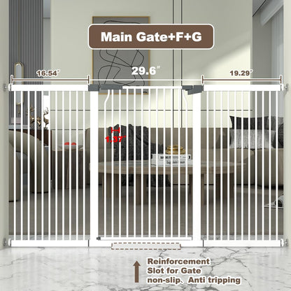 41" Extra Tall and Wide Baby Gate, 65.8-68.5'' Wide Pet Cat Gate for Doorway, Extra Wide Pressure