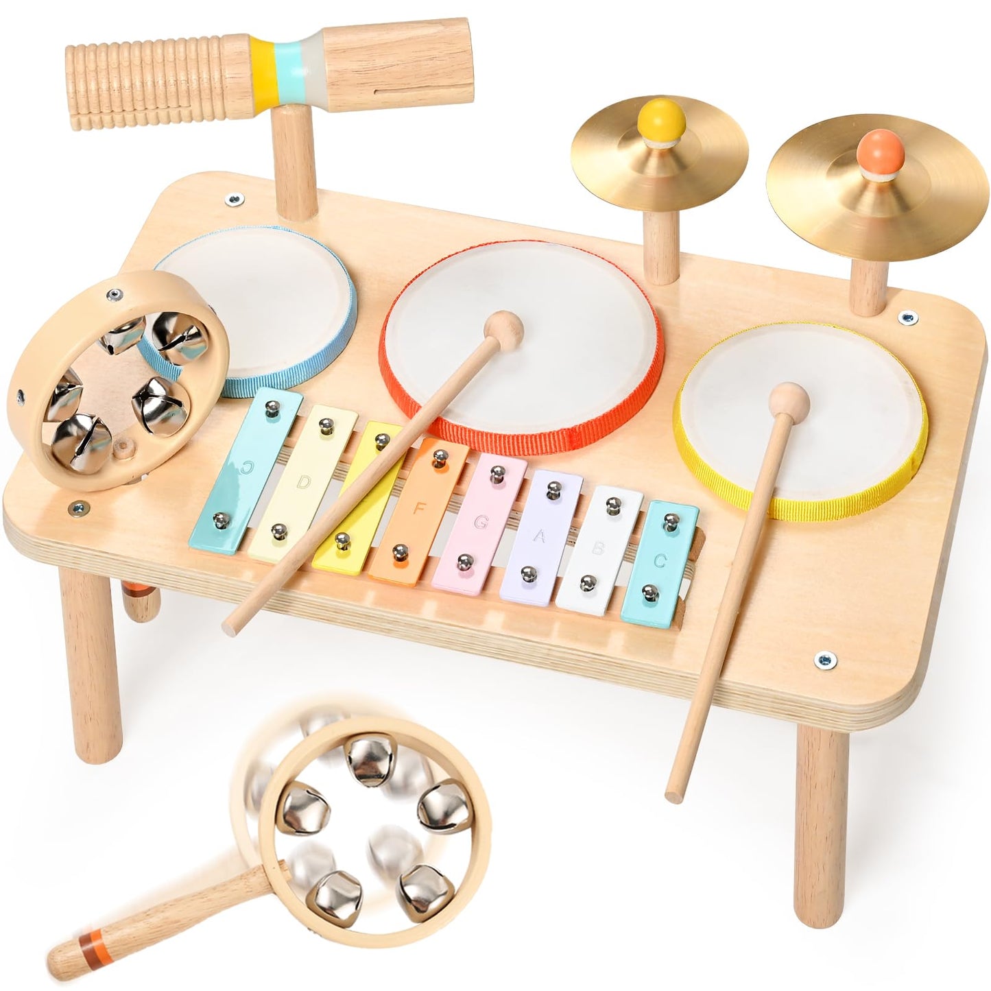 WINGYZ Kids Drum Set, 9-in-1 Montessori Toys
