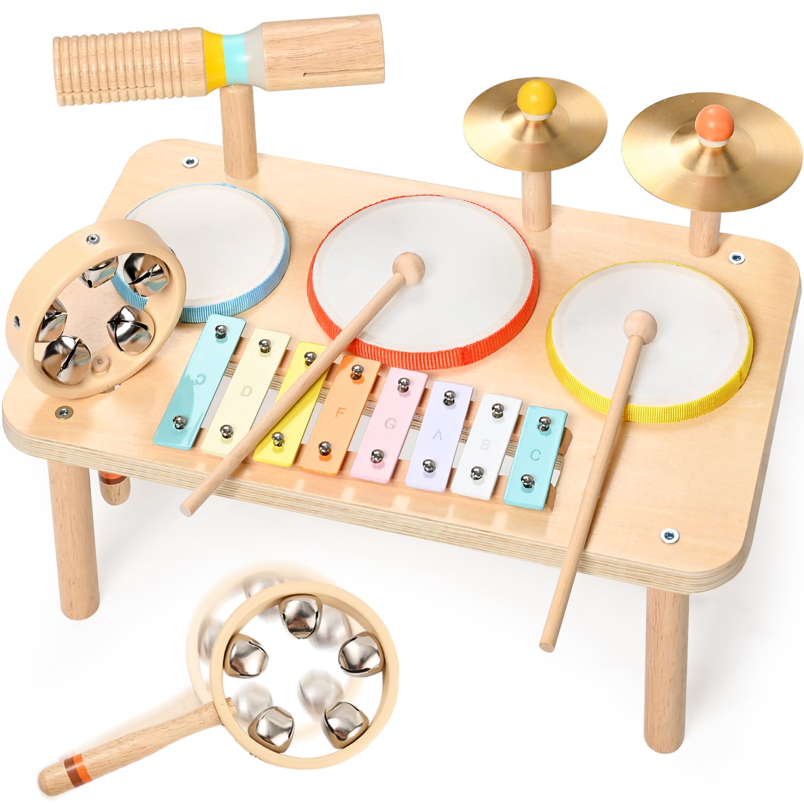 WINGYZ Kids Drum Set, 9-in-1 Montessori Toys