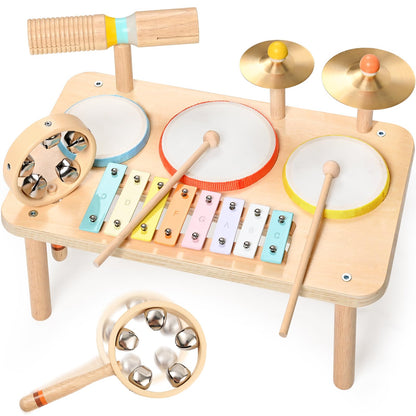 WINGYZ Kids Drum Set, 9-in-1 Montessori Toys