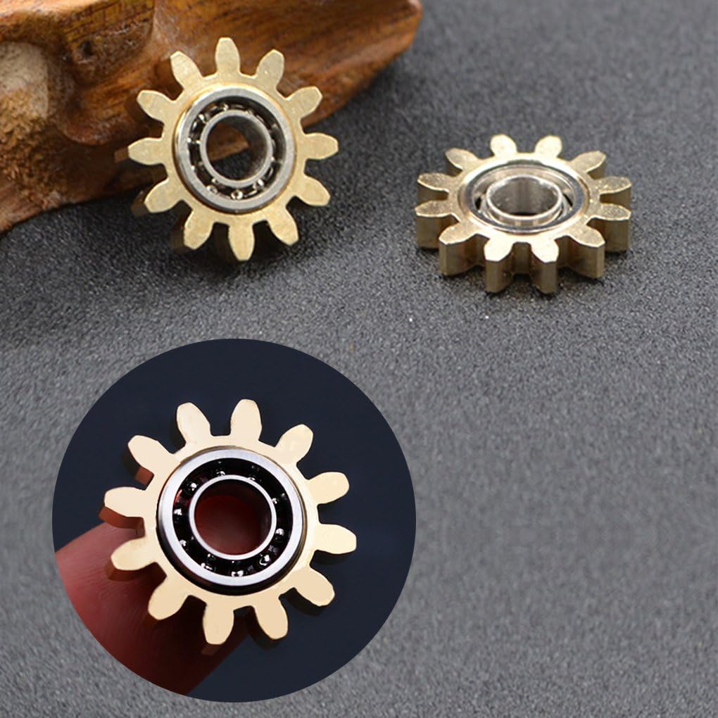 Pure Brass Fidget Spinner Gears Linkage Fidget Toy Metal DIY Hand Spinner Spins Long Time EDC Focus