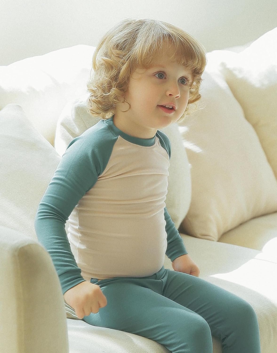 VAENAIT 6M-12Y Toddler Toddler Kids Toddler Girls Boys Soft Comfy Modal Tencel Solid Raglan