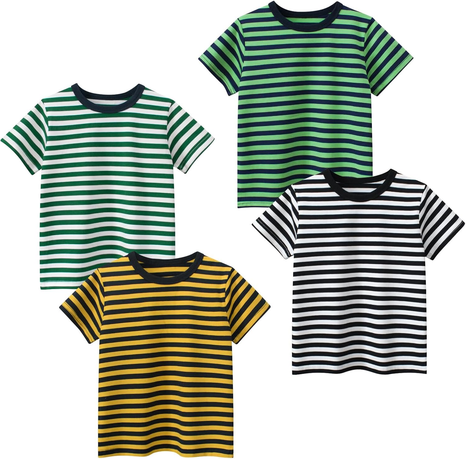 Boys' 4-Pack Excavator Short Sleeve Crewneck T-Shirts Top Tee Size 2-7 Years Toddler Boys' Value