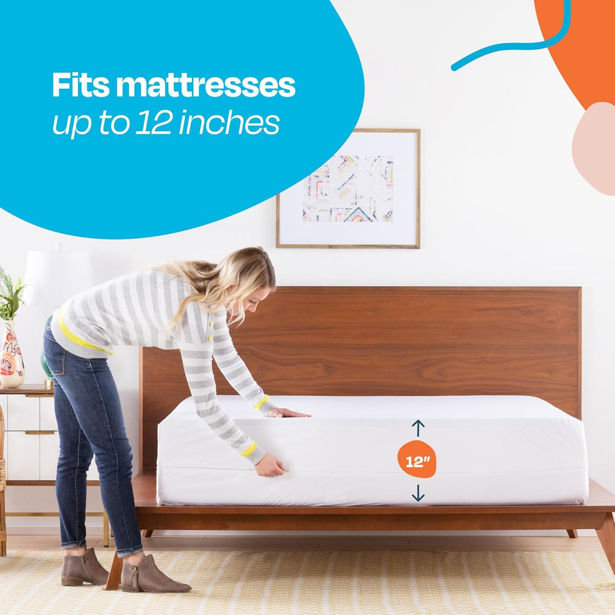 Linenspa Zippered Mattress Encasement – Twin XL Size Waterproof Mattress Protector – Quiet Cover &