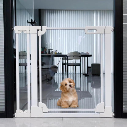 WAOWAO Clear Acrylic Baby Gate for Stairs Modern Design Acrylic Auto Close Pet Gate, 29.52-37.79"