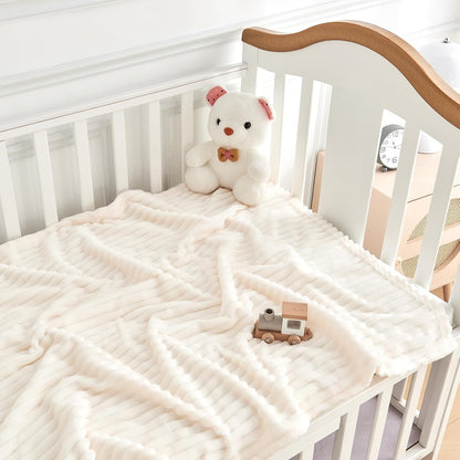 Soft Fleece Baby Blanket Ultra Cozy Baby Blankets for Boys Girls Warm and Lightweight Infant