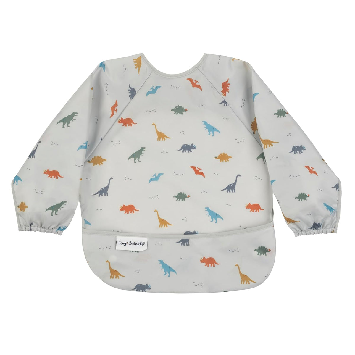 Tiny Twinkle Mess Proof Baby Bib,Waterproof Smock Baby Bib for Eating,Machine Washable Long Sleeve