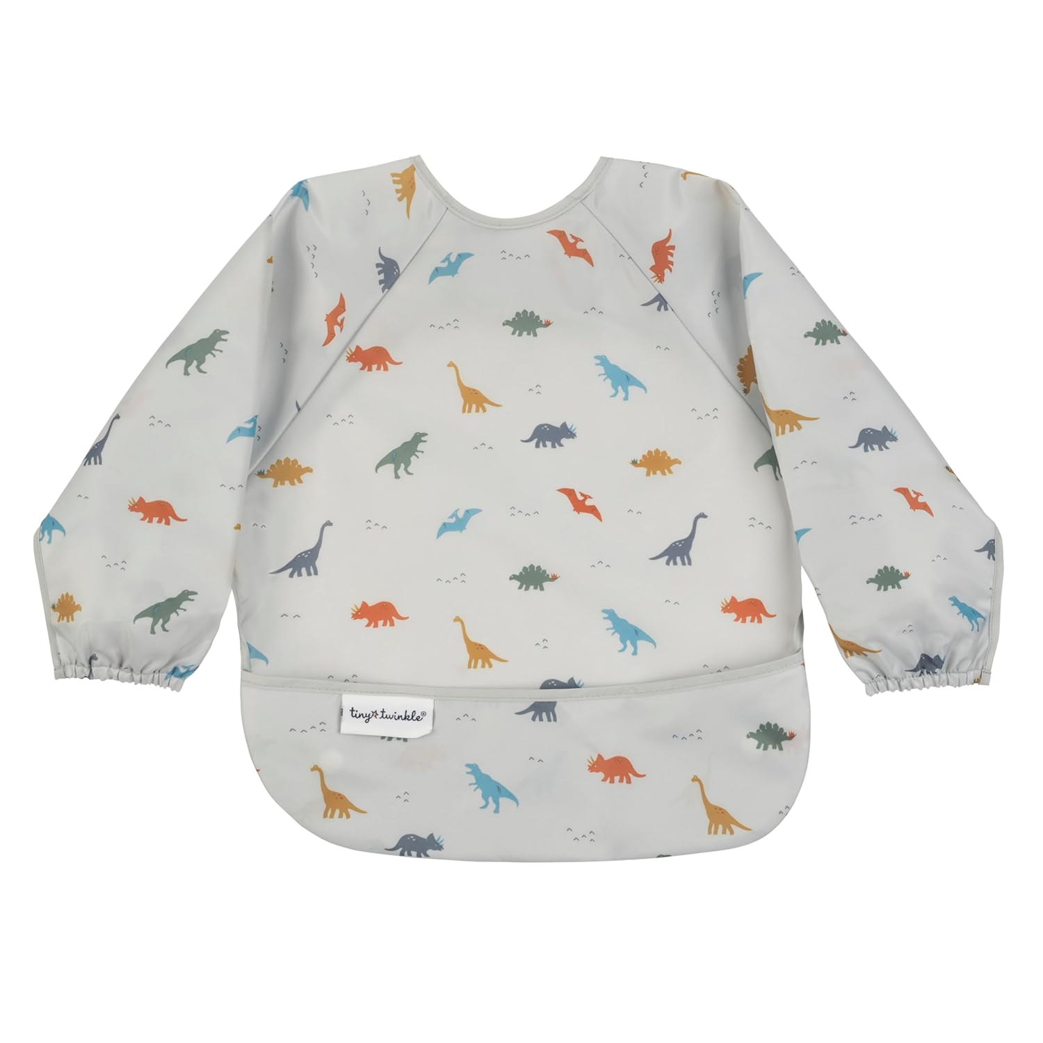 Tiny Twinkle Mess Proof Baby Bib,Waterproof Smock Baby Bib for Eating,Machine Washable Long Sleeve