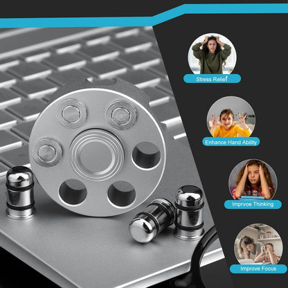 Cool Alloy Fidget Spinner Toys Metal for Kids Adults, Fidget Cube Block Chain Small Sensory Gadget