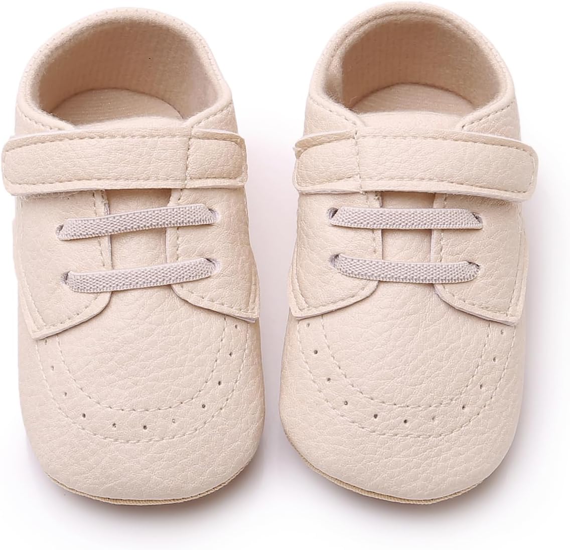 SOFMUO Baby Boys Girls High Top Ankle PU Leather Sneakers Soft Rubber Sole Infant Moccasins Newborn
