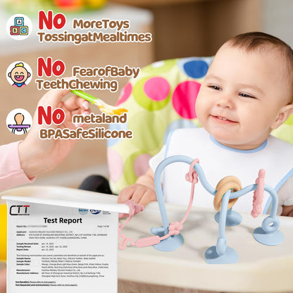Baby Teething Relief Sensory Toys, High Chair Suction Cup Toy