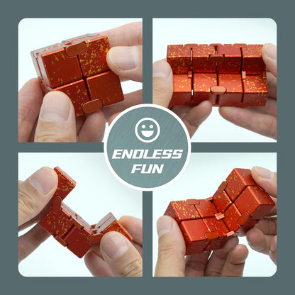 Metal Fidget Toys, Infinity Cube Fidget Toys, Fidgets Blocks for Kids Adults Teens, Handheld Toys