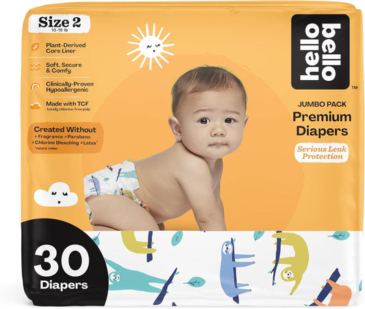 Hello Bello Premium Baby Diapers Size 2, 30 Count of Disposable, Extra-Absorbent, Hypoallergenic