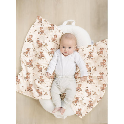 Konssy Baby Blankets for Unisex Boys Girls, Super Soft Nursery Minky Blankets with Muslin Cotton