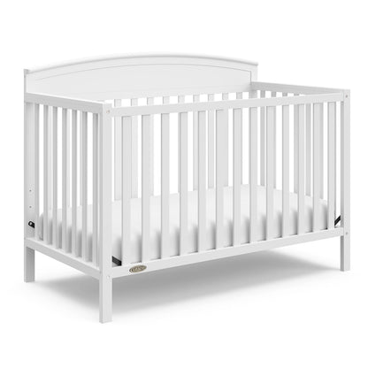 Graco Benton 5-in-1 Convertible Crib (White) – GREENGUARD Gold Certified, Converts from Baby Crib