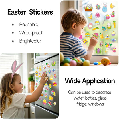 Easter Reusable Sticker Books for Toddlers 1-3, Easter Stickers for Kids, Sticker Book for Toddlers