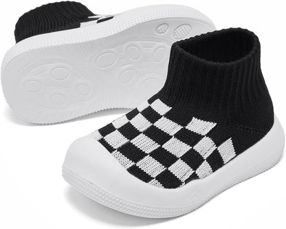 Eashi Baby Boy Girl Non-Skid Indoor Infant Walking Shoes Breathable Warm Elastic Sock Shoes with