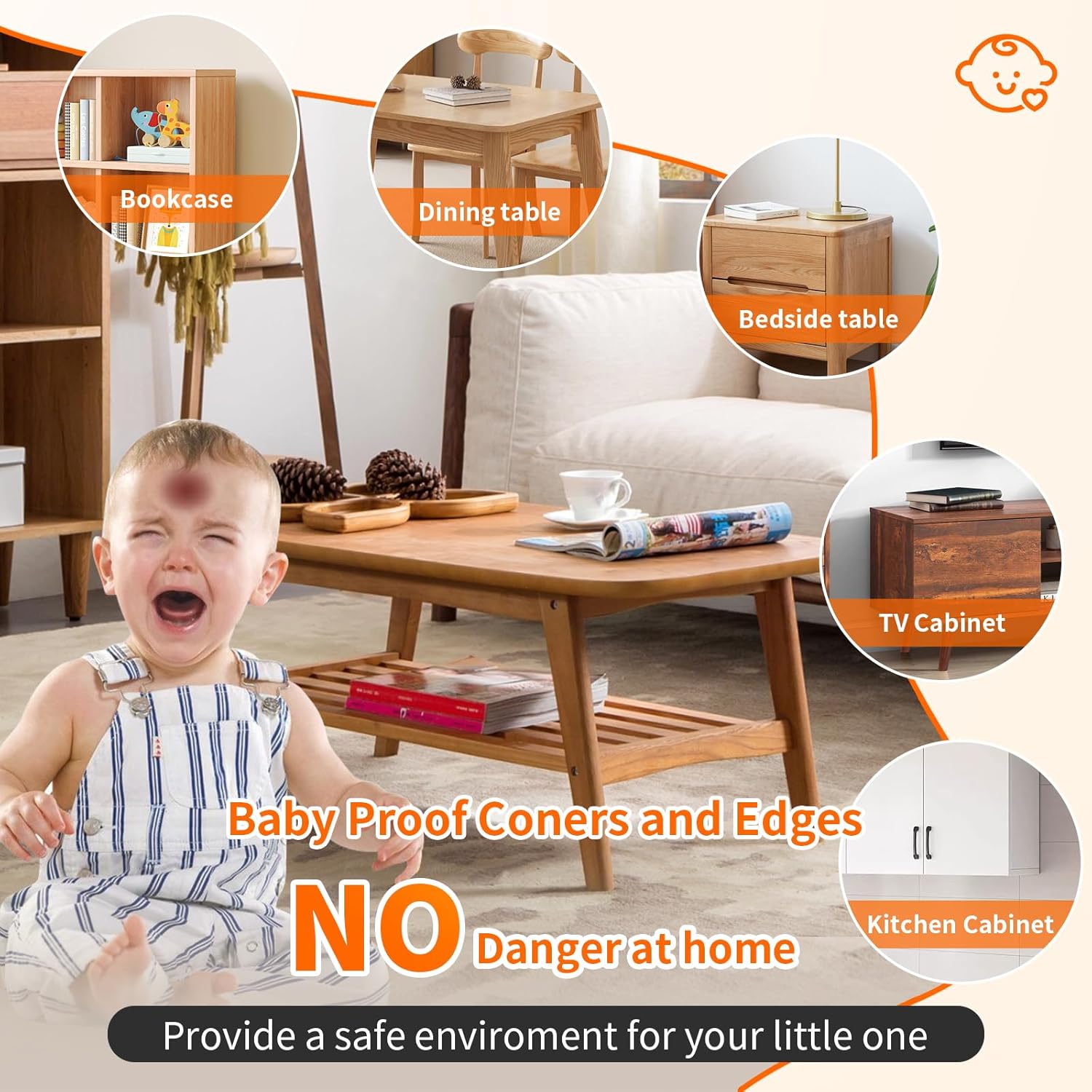 12 Pack Corner Guards Corner Protectors Baby Proof Furniture Corner & Edge Safety Bumpers, Table