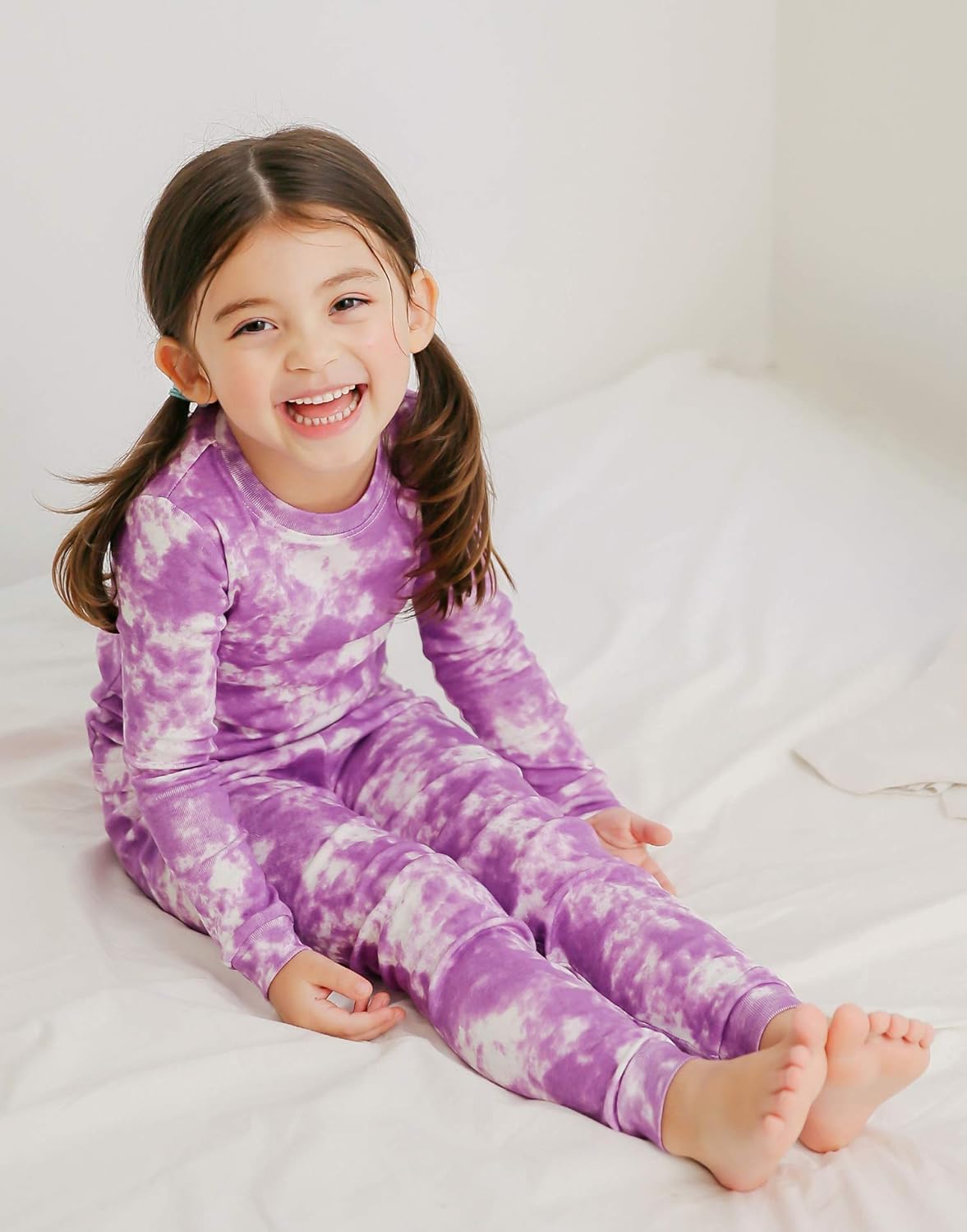 VAENAIT BABY 12M-12Y Toddler Kids Boys Girls 100% Cotton Marbling Tiedye Sung Fit Sleepwear Pajamas