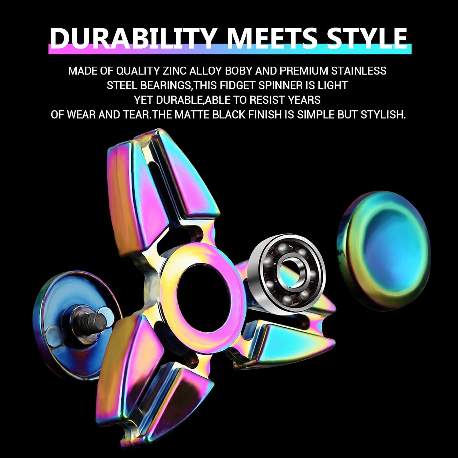 SCIONE Metal Fidget Spinner for Kid Adult,Sensory Hand Fidget Toy 7 Pack-Anxiety Toys Stress Relief