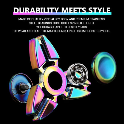 SCIONE Metal Fidget Spinner for Kid Adult,Sensory Hand Fidget Toy 7 Pack-Anxiety Toys Stress Relief