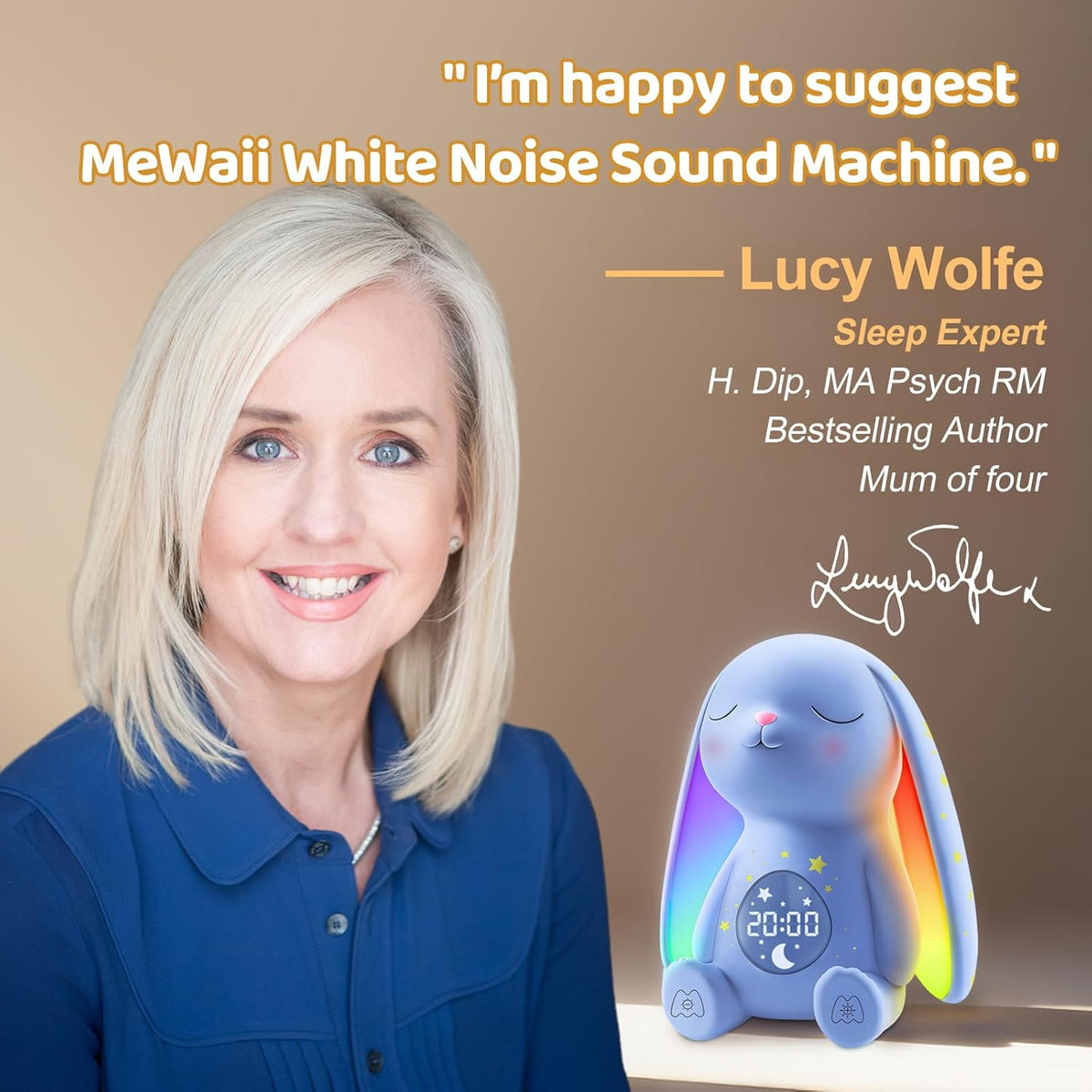 2025 Mom's Choice Awards | White Noise Sound Machine Baby with Night Light, Cry Detection,100