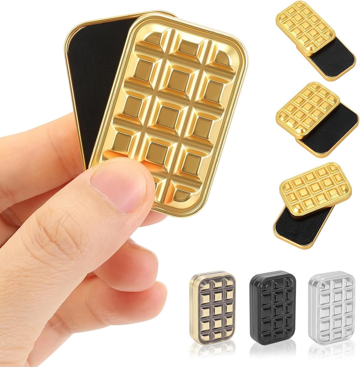 Fidget Slider for Adults - Brick Slider Metal Fidget Toys, Anxiety/ADHD/Annoy Relieving EDC Metal