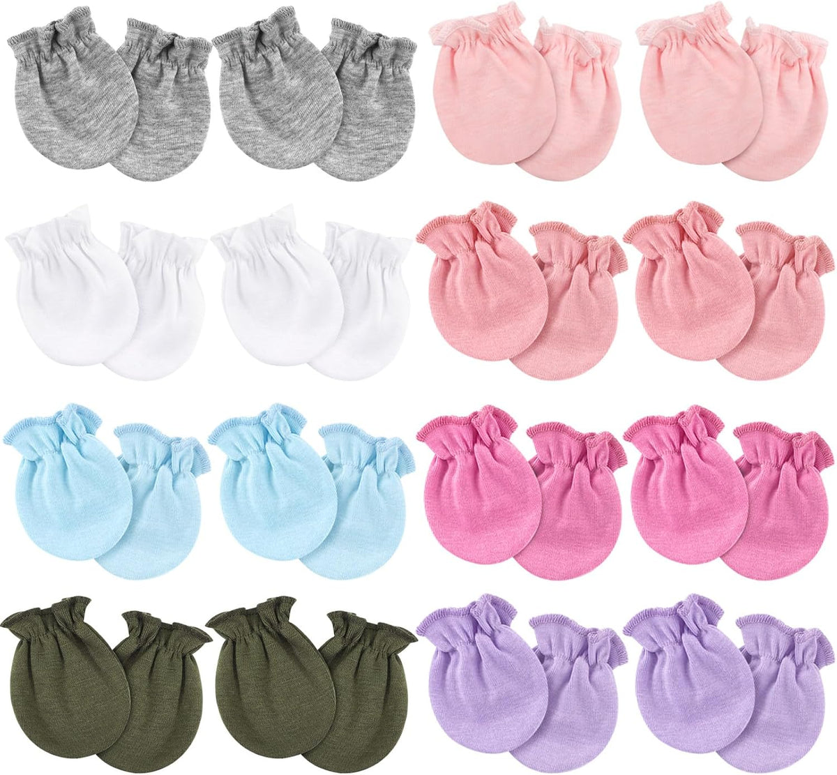 Newborn Baby Mittens No Scratch Cotton Elastic Wrist Gloves Infant Toddler Mittens for Baby Boy