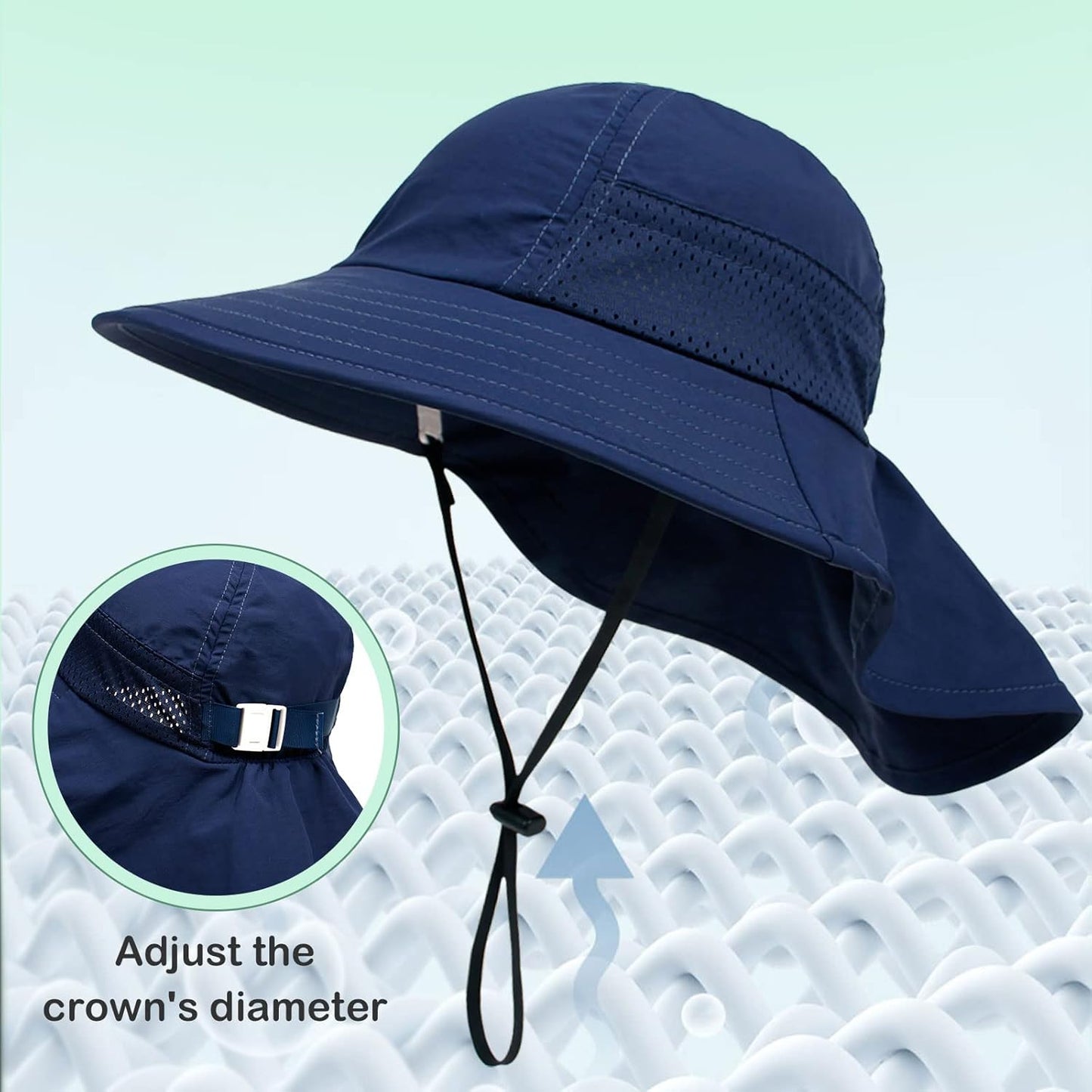 XIAOHAWANG Girls Sun Hat Baby Beach Hats Boys UPF 50+ Kids Summer Protection Cap Toddler Breathable