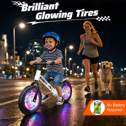 Toddler Balance Bike for 2 3 4 5 Year Old with【Light-Up Wheels & Fender】,Kids Balance Bike, Kids
