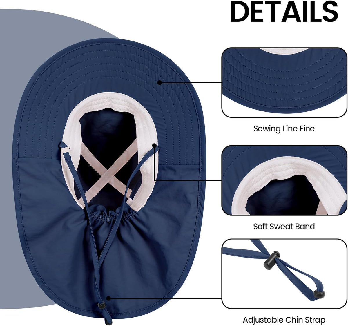 Baby Sun Hat with Neck Flap for Sun Protection Toddler Beach Hat UPF 50+ Outdoors 0-6 Years Boys