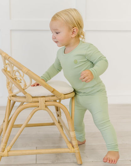 moimoln 6M-8Y Modal Cotton Solid Soft Breathable Baby Toddler Boys Girls Snug fit Pjs Long Sleeve