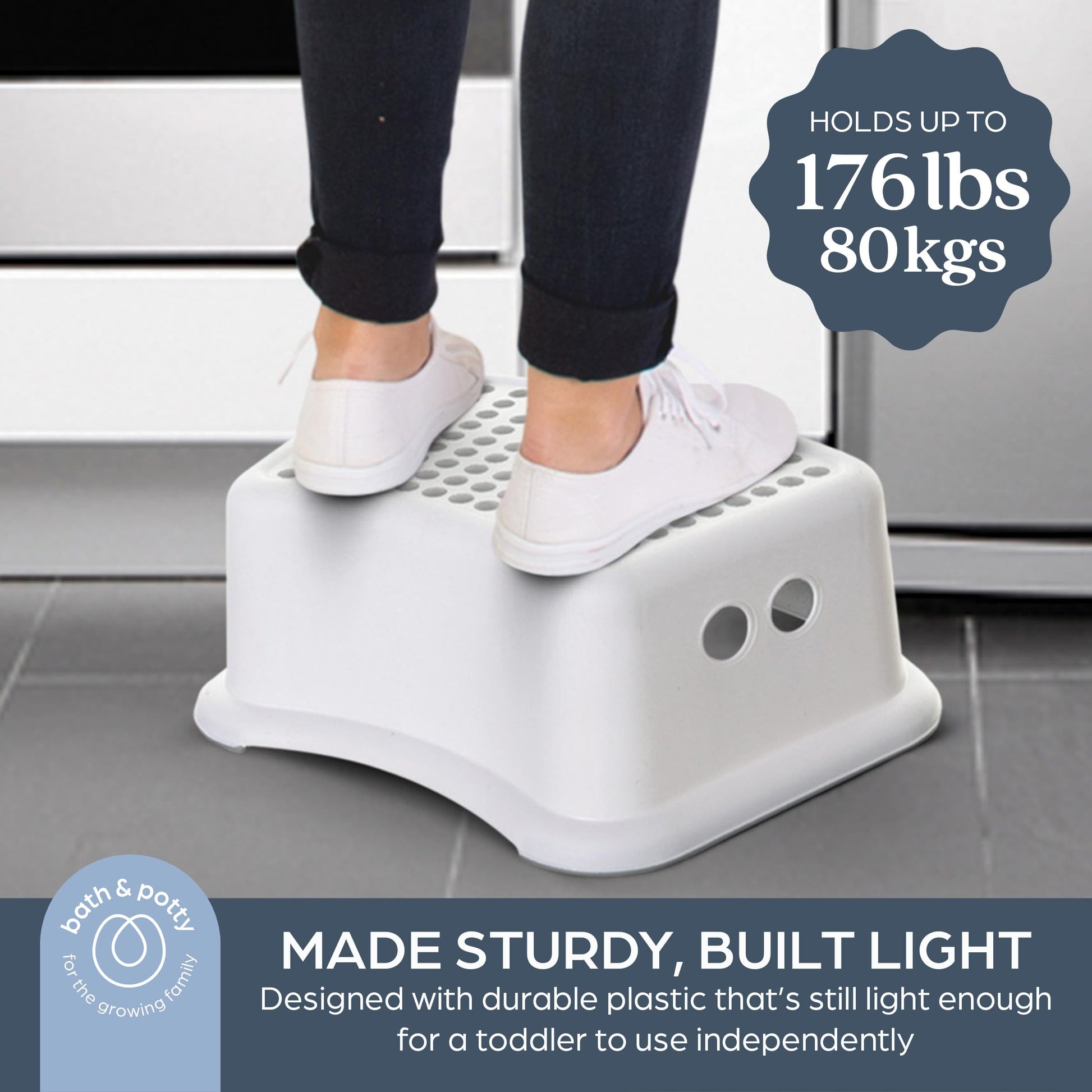 Dreambaby Step Stool for Kids - Non-Slip Base and Contoured Design for Toilet Potty Training and