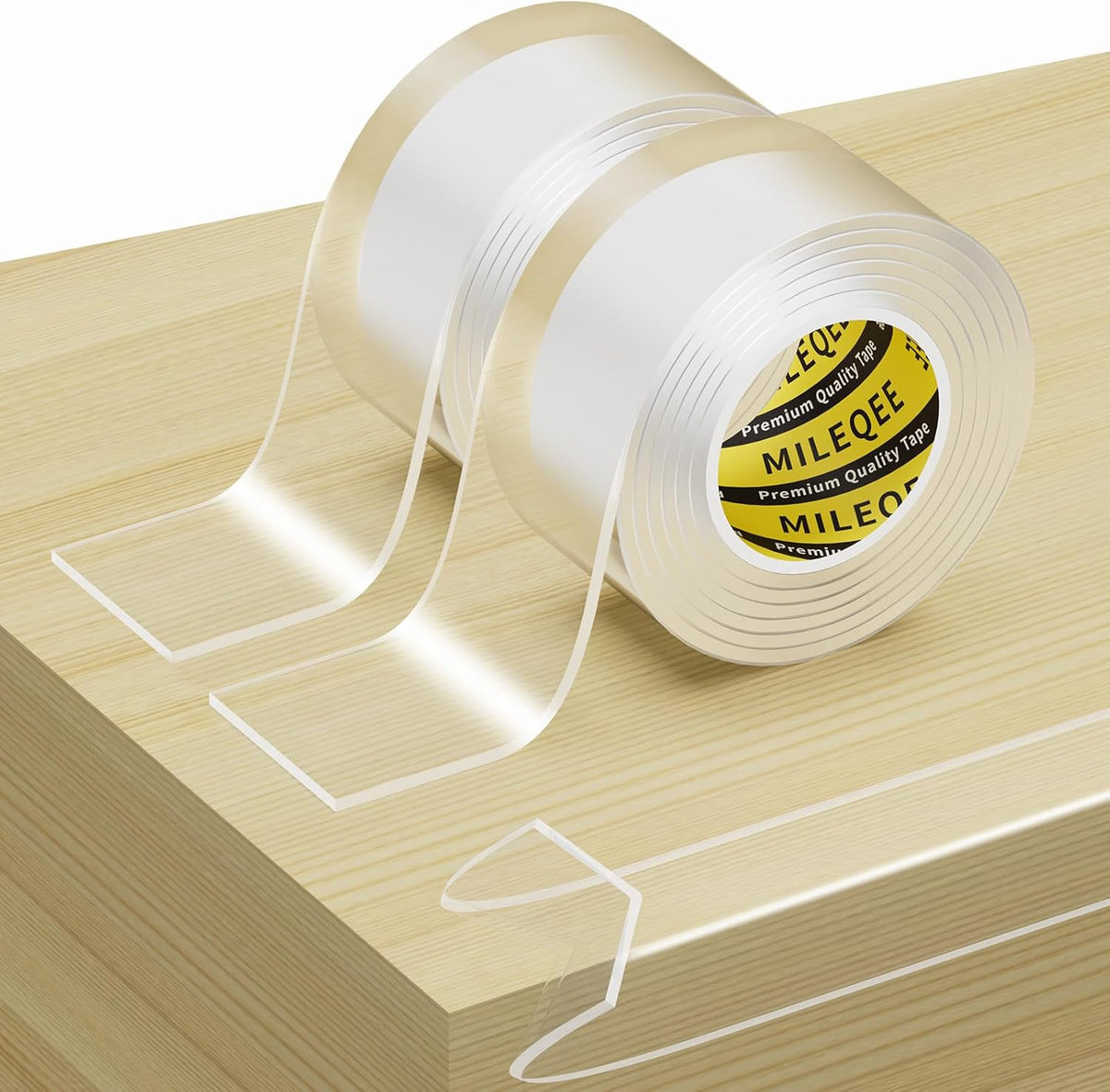 2Pack Clear Edge Protector Strip, 1.57in x 3.28FT(6.56FT Total), Sharp Edge Wrap Cover Tape, Self