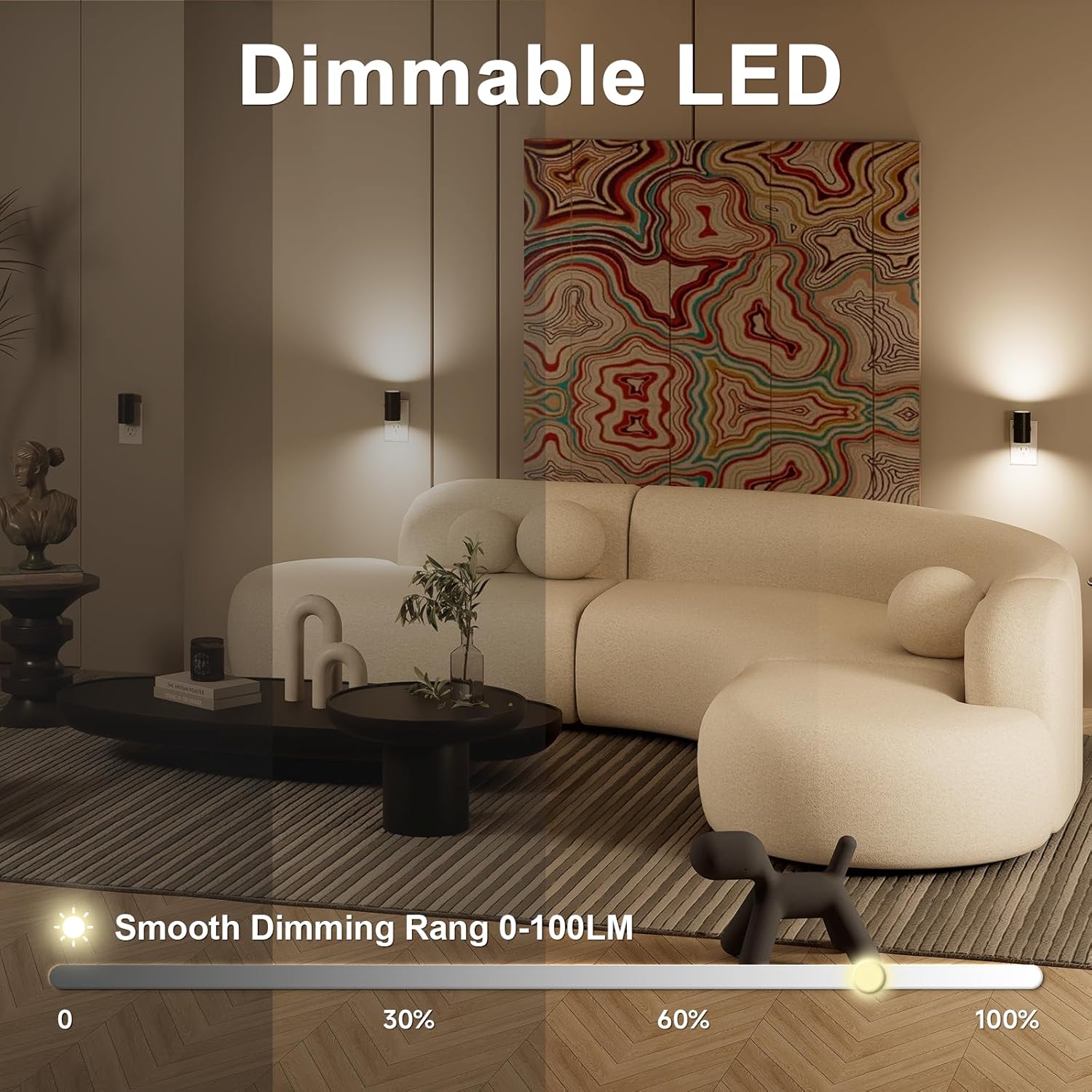 NIORSUN Night Lights Plug Into Wall,Plug in Night Light with 3 Light Modes,Ultra-Slim Design,Dusk